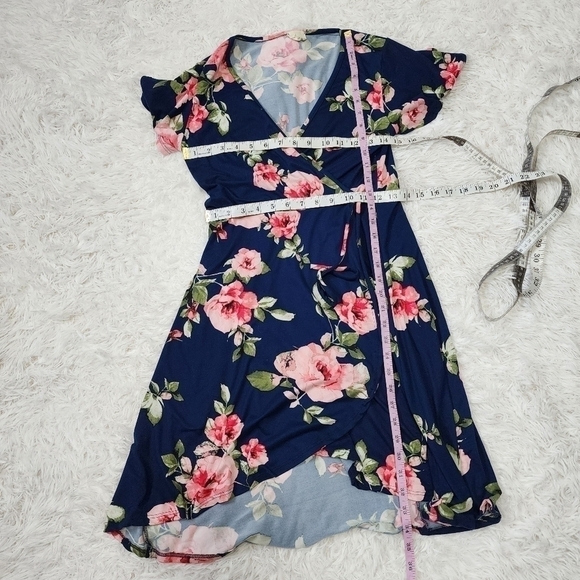 𝅺caution to the Wind Floral Faux Wrap Dress - Picture 5 of 5